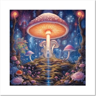 Magic Mushroom Mountain Posters and Art